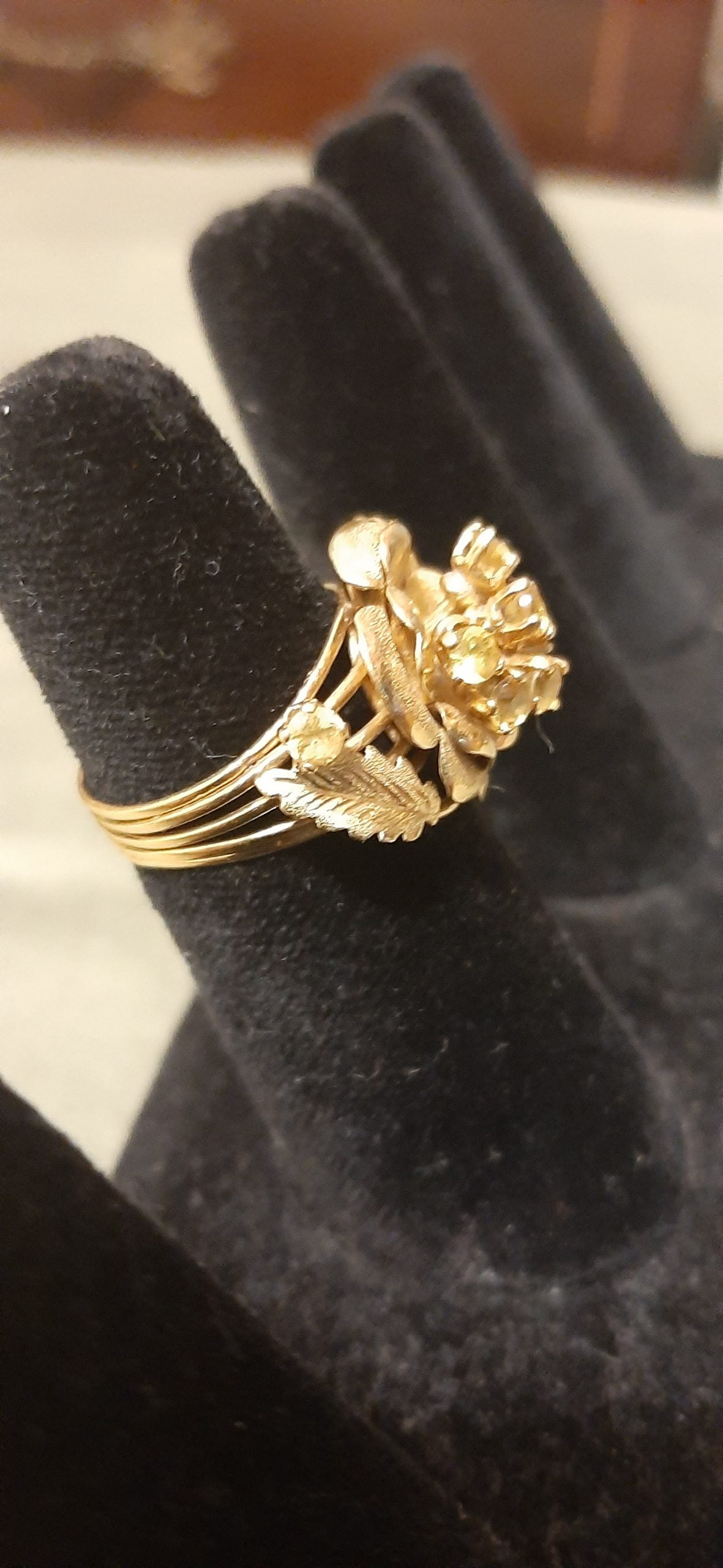 10k Solid Gold & Citrine Women’s Ring