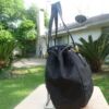 Authentic Gucci Black  Canvas Leather Monogram Shoulder Bag